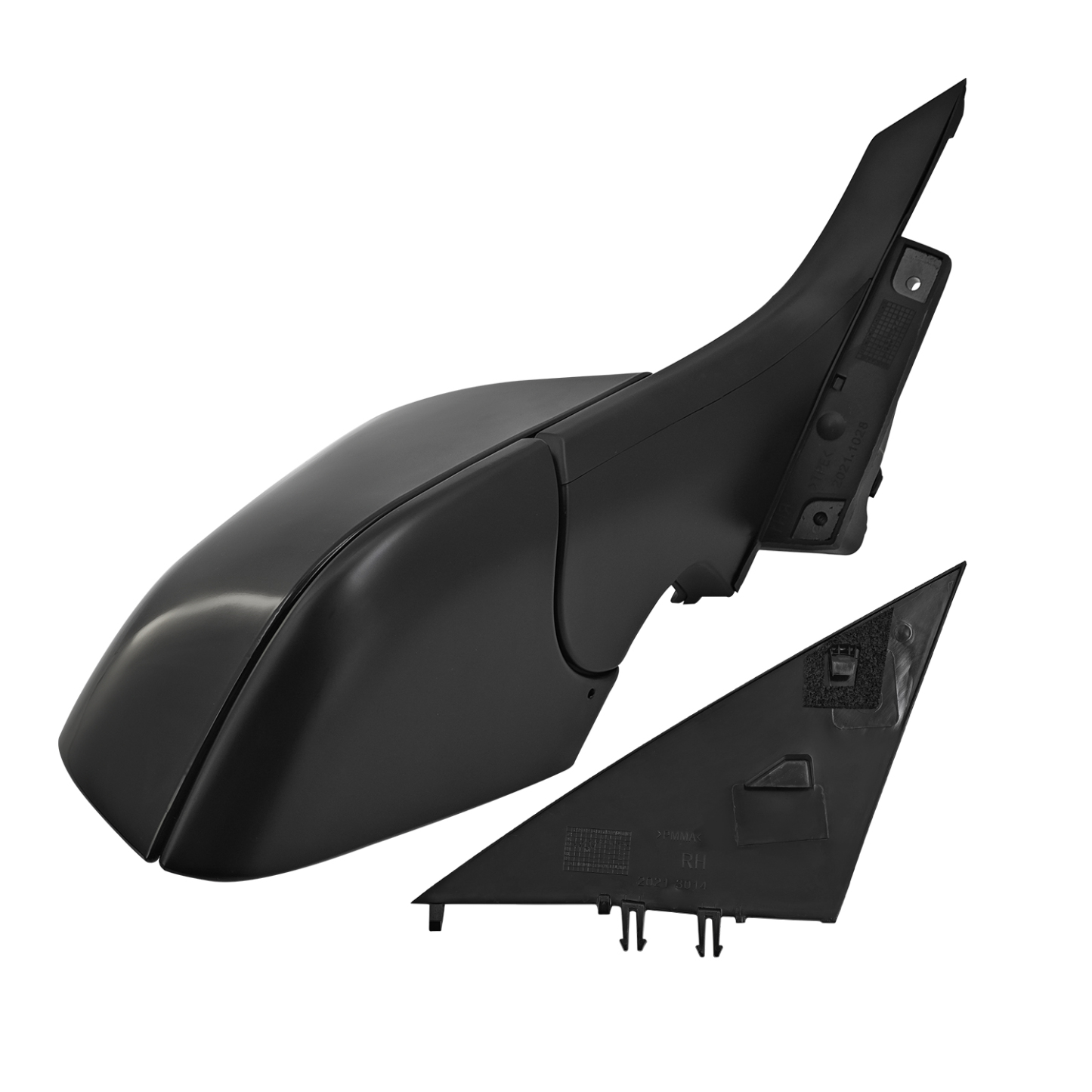 Right Passenger Side Mirror for Tesla Model 3 2021-2025, 11-Pin Stealth Gray, Electronic Auto-Dimming, Power Folding, Position Memory, Heated Defrost, No Antenna 