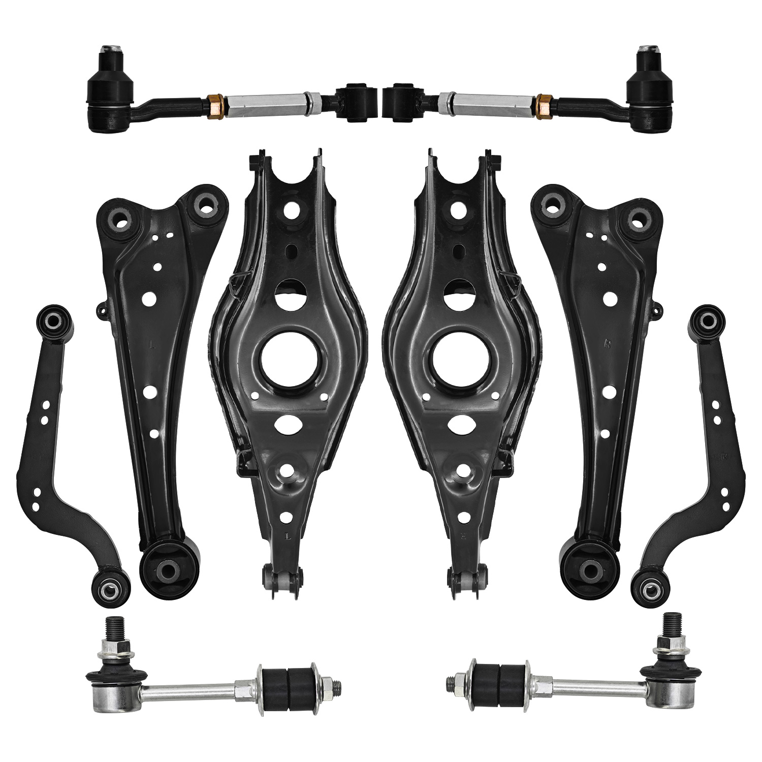 10Pcs Rear Lateral &Upper & Lower Rearward Control Arm Set w/Sway Bar End Links Fits for Toyota RAV4 2006-2018 Fit for Lexus NX300 2018-2021 NX300h 2015-2021