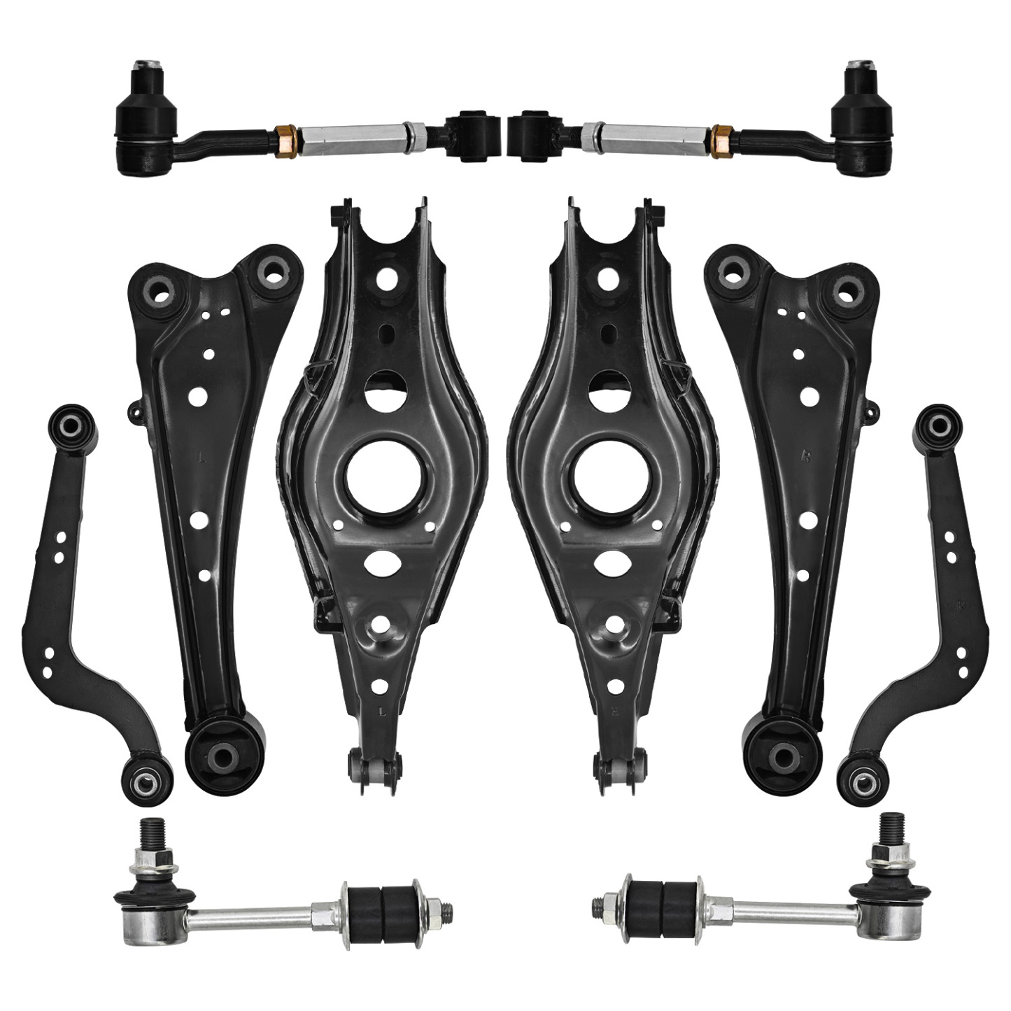10Pcs Rear Lateral &Upper & Lower Rearward Control Arm Set w/Sway Bar End Links Fits for Toyota RAV4 2006-2018 Fit for Lexus NX300 2018-2021 NX300h 2015-2021