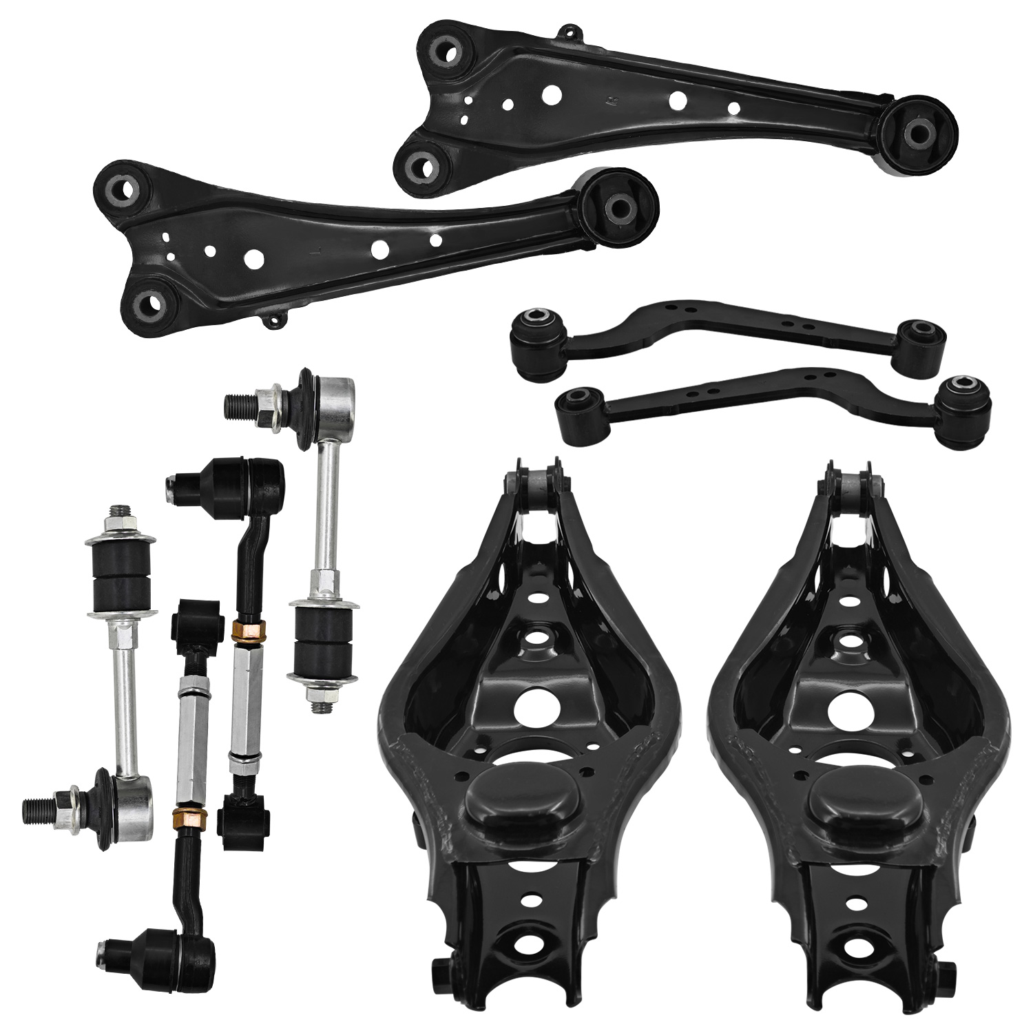 10Pcs Rear Lateral &Upper & Lower Rearward Control Arm Set w/Sway Bar End Links Fits for Toyota RAV4 2006-2018 Fit for Lexus NX300 2018-2021 NX300h 2015-2021