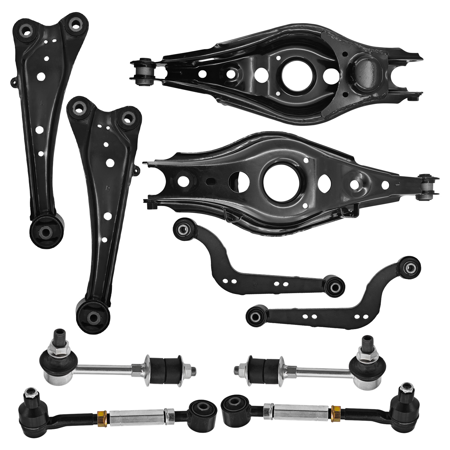 10Pcs Rear Lateral &Upper & Lower Rearward Control Arm Set w/Sway Bar End Links Fits for Toyota RAV4 2006-2018 Fit for Lexus NX300 2018-2021 NX300h 2015-2021