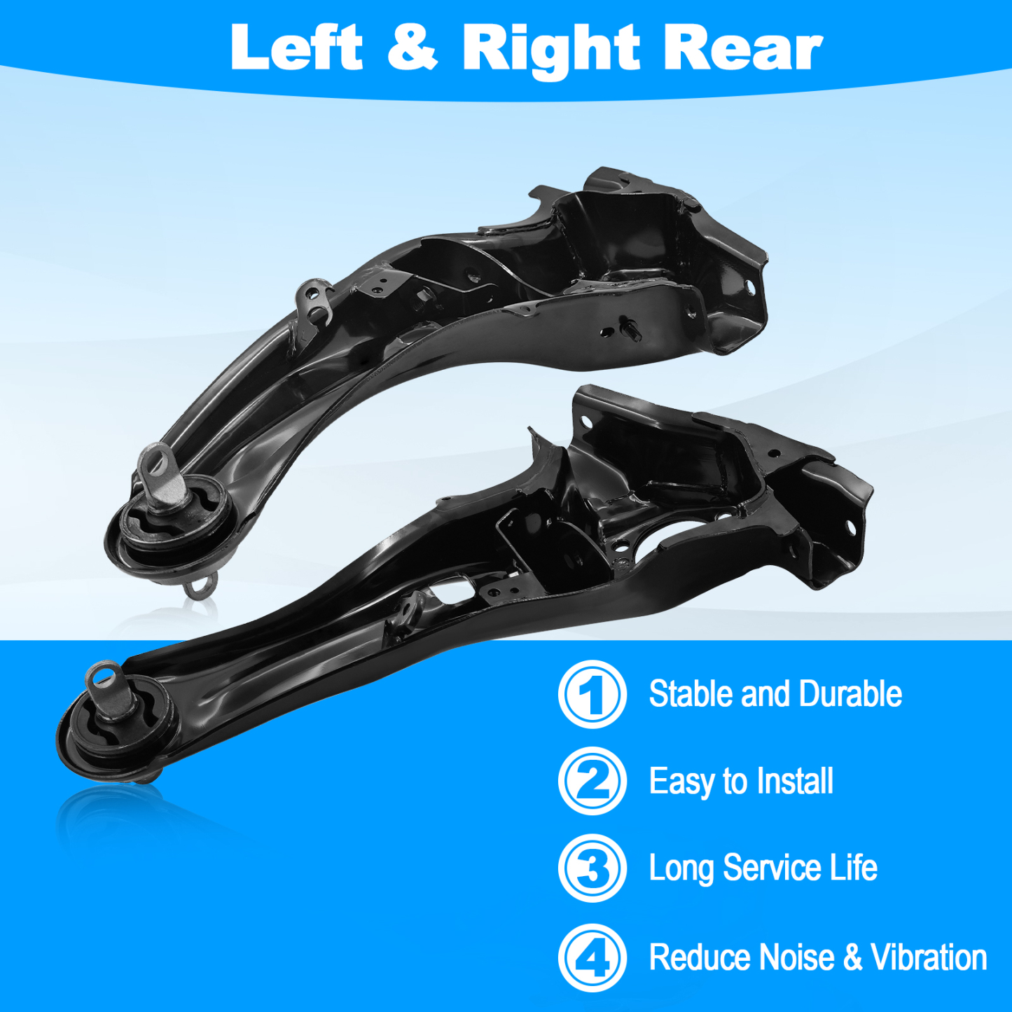 Left & Right Rear Suspension Trailing Arm Link for Jeep Compass 2007-2016, Patriot 2007-2017 