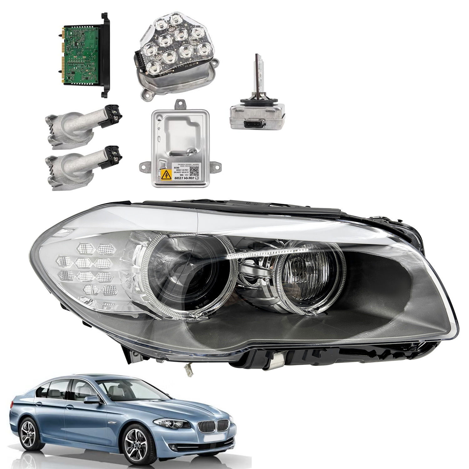 HID Xenon Headlight for BMW 5-Series 535i 528i F10 F18 2011-2013 550i 2011-2012 - Right Passenger Side