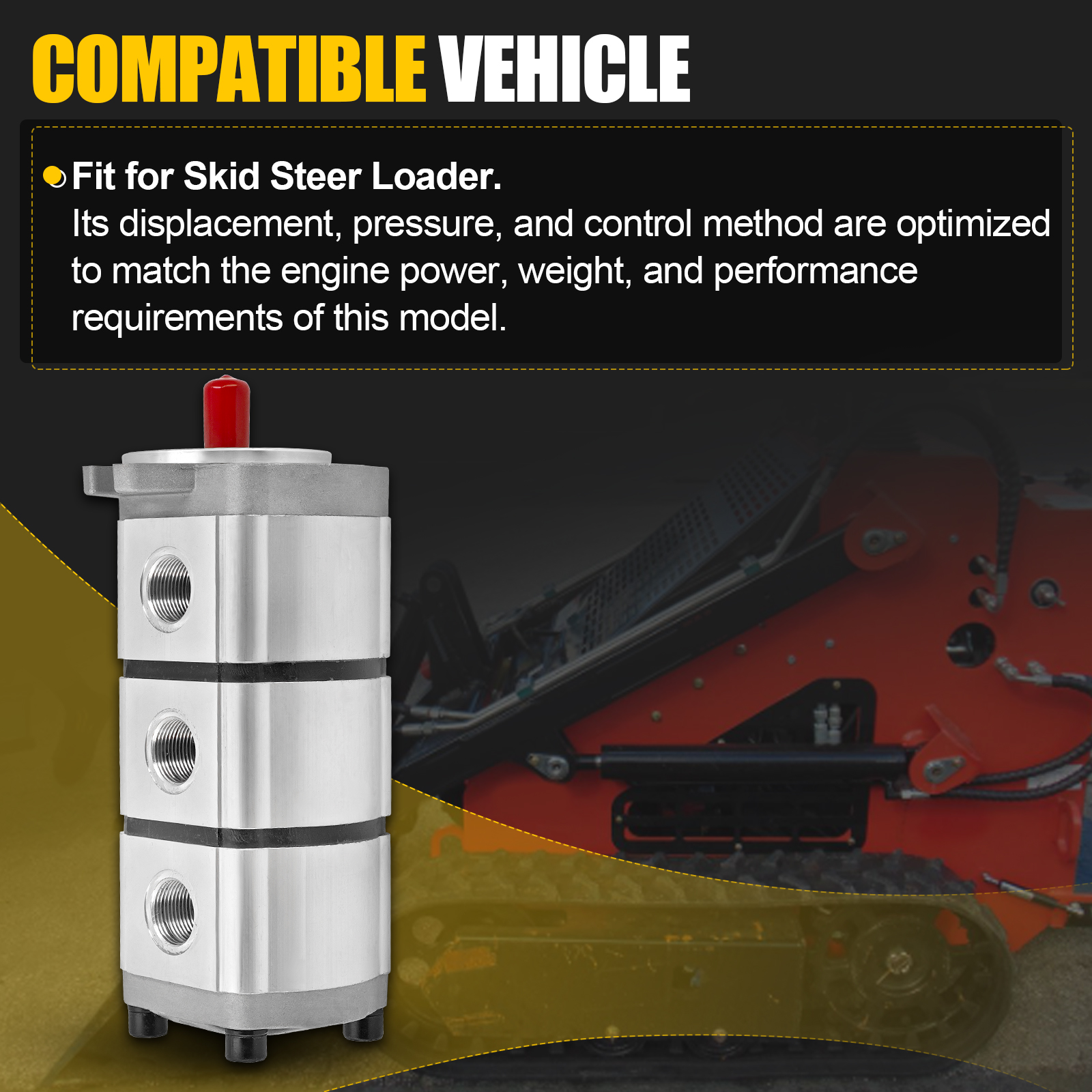 PGP510888G3LP AGT Triple Hydraulic Pump for Skid Steer Loader