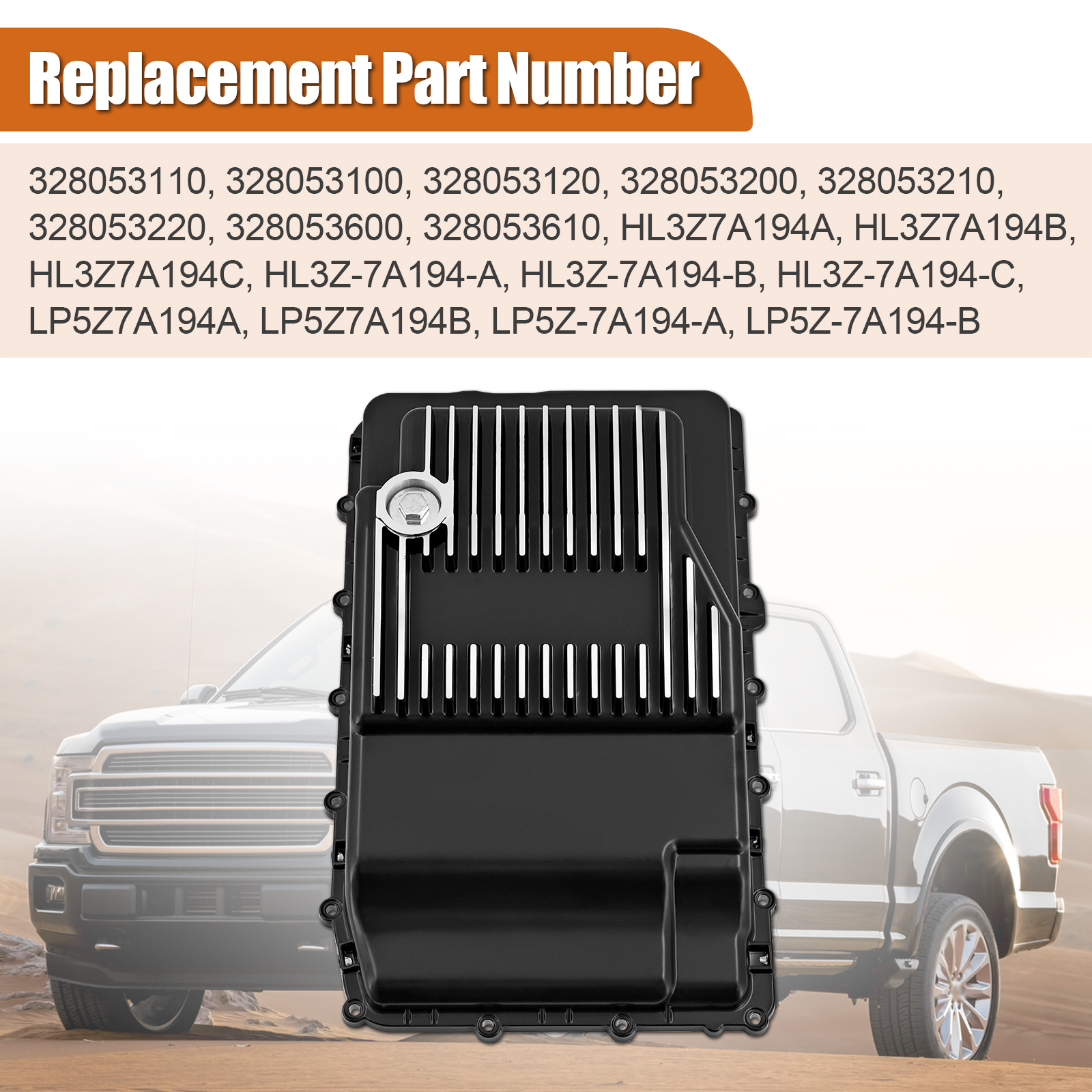 Heavy-Duty Cast Aluminum Transmission Oil Pan 10R80 for Ford F-150 Explorer Mustang Expedition Ranger Bronco 2017-2024 for Lincoln Navigator 2018-2024