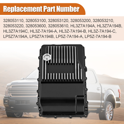 Heavy-Duty Cast Aluminum Transmission Oil Pan 10R80 for Ford F-150 Explorer Mustang Expedition Ranger Bronco 2017-2024 for Lincoln Navigator 2018-2024