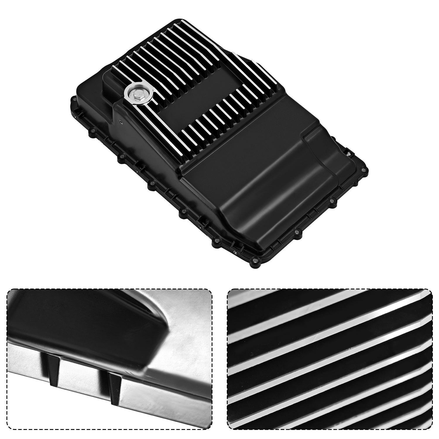 Heavy-Duty Cast Aluminum Transmission Oil Pan 10R80 for Ford F-150 Explorer Mustang Expedition Ranger Bronco 2017-2024 for Lincoln Navigator 2018-2024