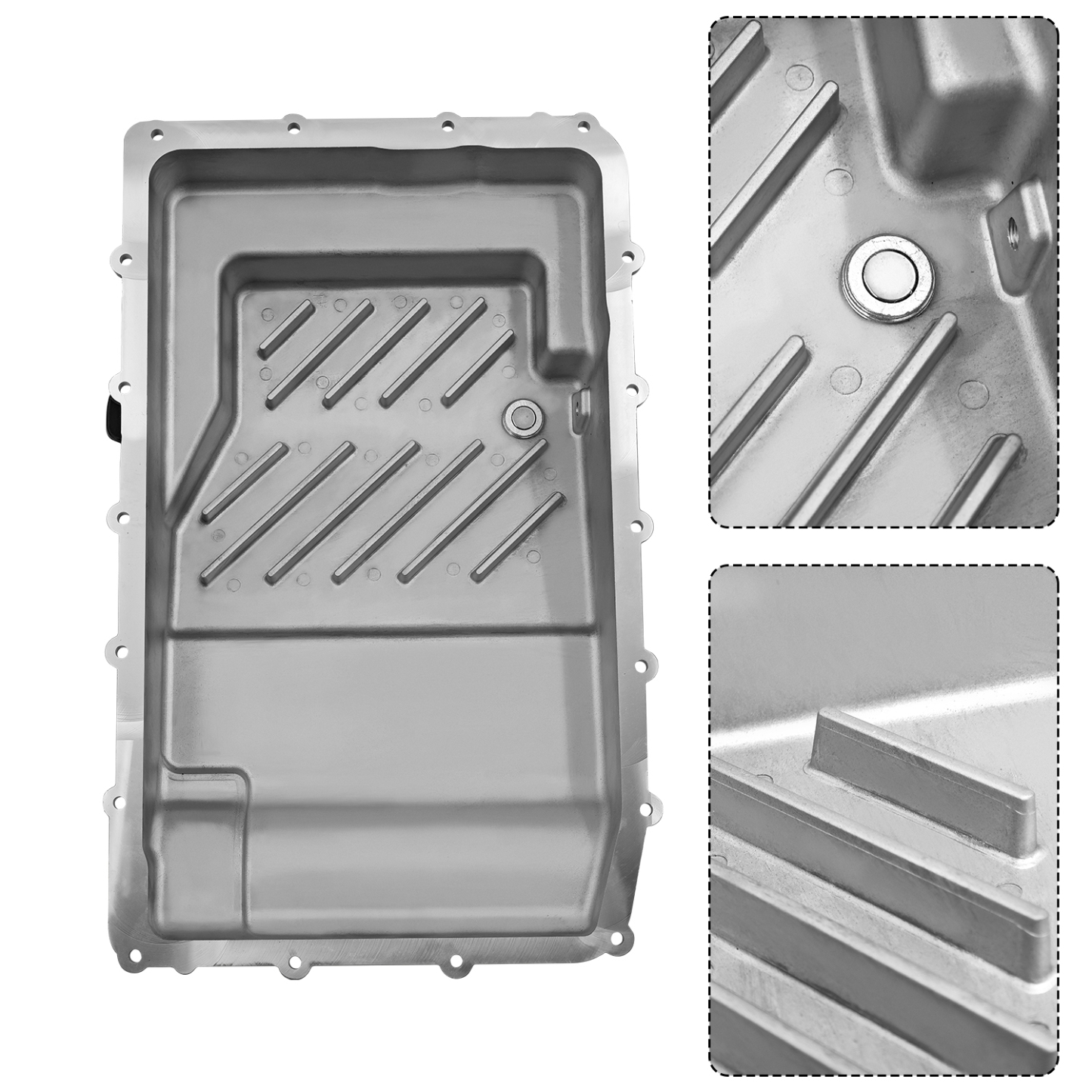 Heavy-Duty Cast Aluminum Transmission Oil Pan 10R80 for Ford F-150 Explorer Mustang Expedition Ranger Bronco 2017-2024 for Lincoln Navigator 2018-2024
