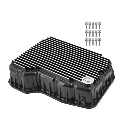 Heavy Duty Aluminum Transmission Oil Pan (Brushed) Fits for Dodge Ram 2500/3500 2007-2021 6.7L 68RFE Transmission