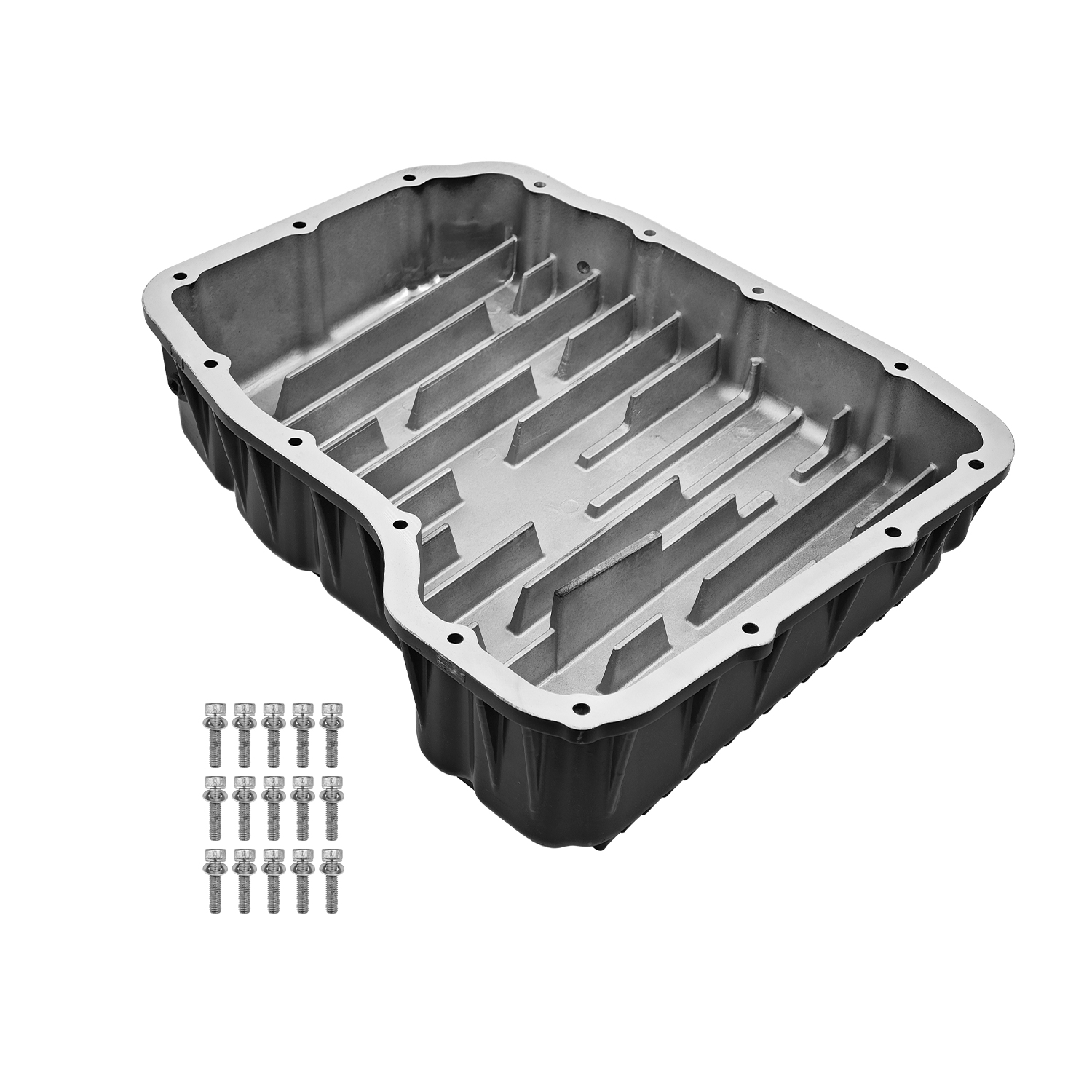 Heavy Duty Aluminum Transmission Oil Pan (Brushed) Fits for Dodge Ram 2500/3500 2007-2021 6.7L 68RFE Transmission