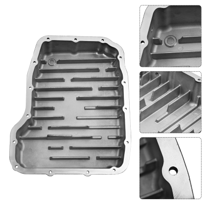 Heavy Duty Aluminum Transmission Oil Pan (Brushed) Fits for Dodge Ram 2500/3500 2007-2021 6.7L 68RFE Transmission