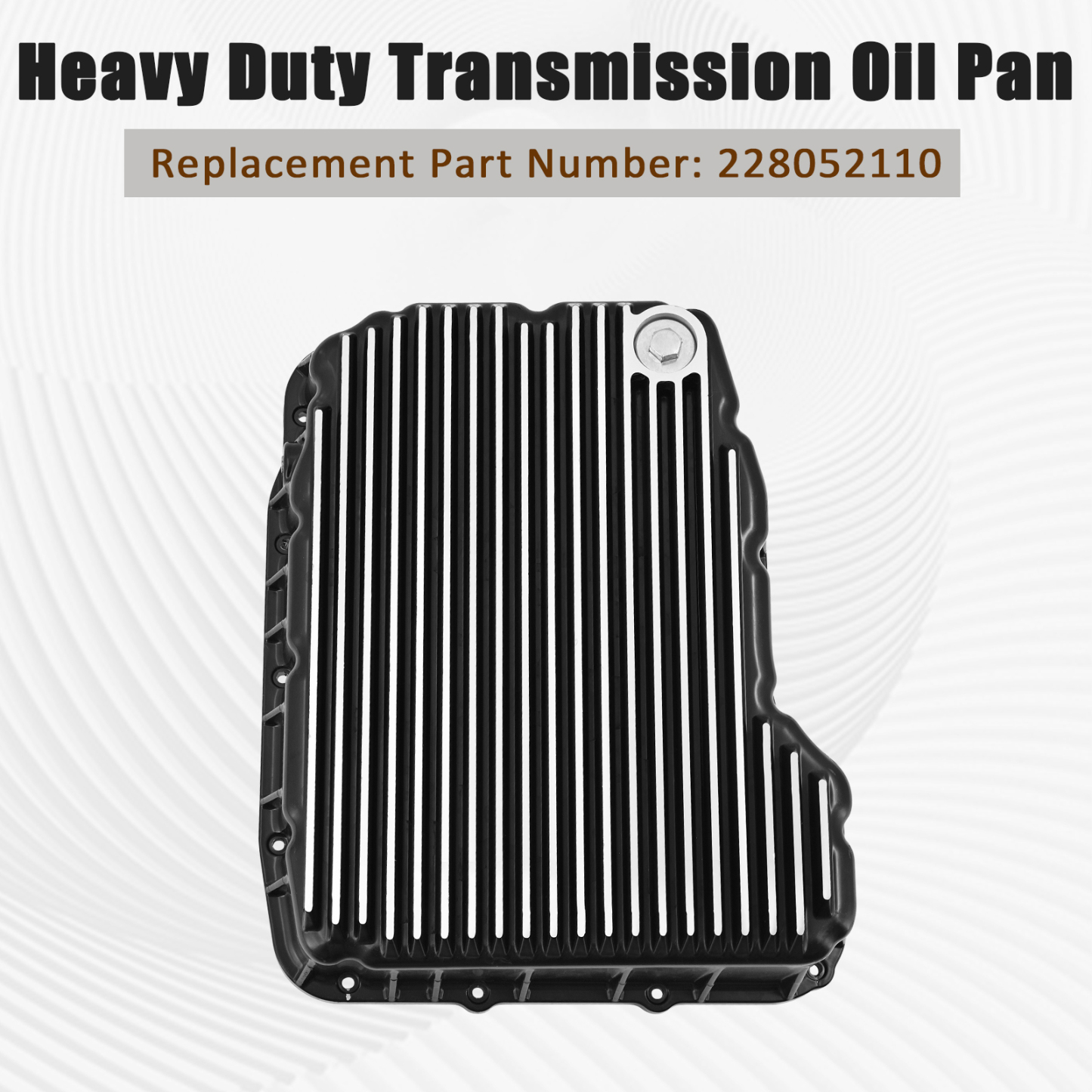 Heavy Duty Aluminum Transmission Oil Pan (Brushed) Fits for Dodge Ram 2500/3500 2007-2021 6.7L 68RFE Transmission