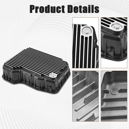 Heavy Duty Aluminum Transmission Oil Pan (Brushed) Fits for Dodge Ram 2500/3500 2007-2021 6.7L 68RFE Transmission