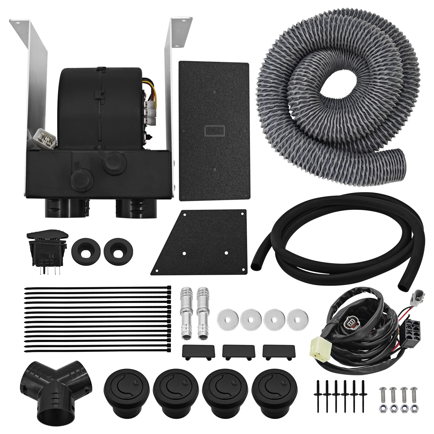 Cab Heater Kit With Defrost Fits for Honda Pioneer 1000-3/Pioneer 1000-5 2016-2025 18,000 BTU Heater