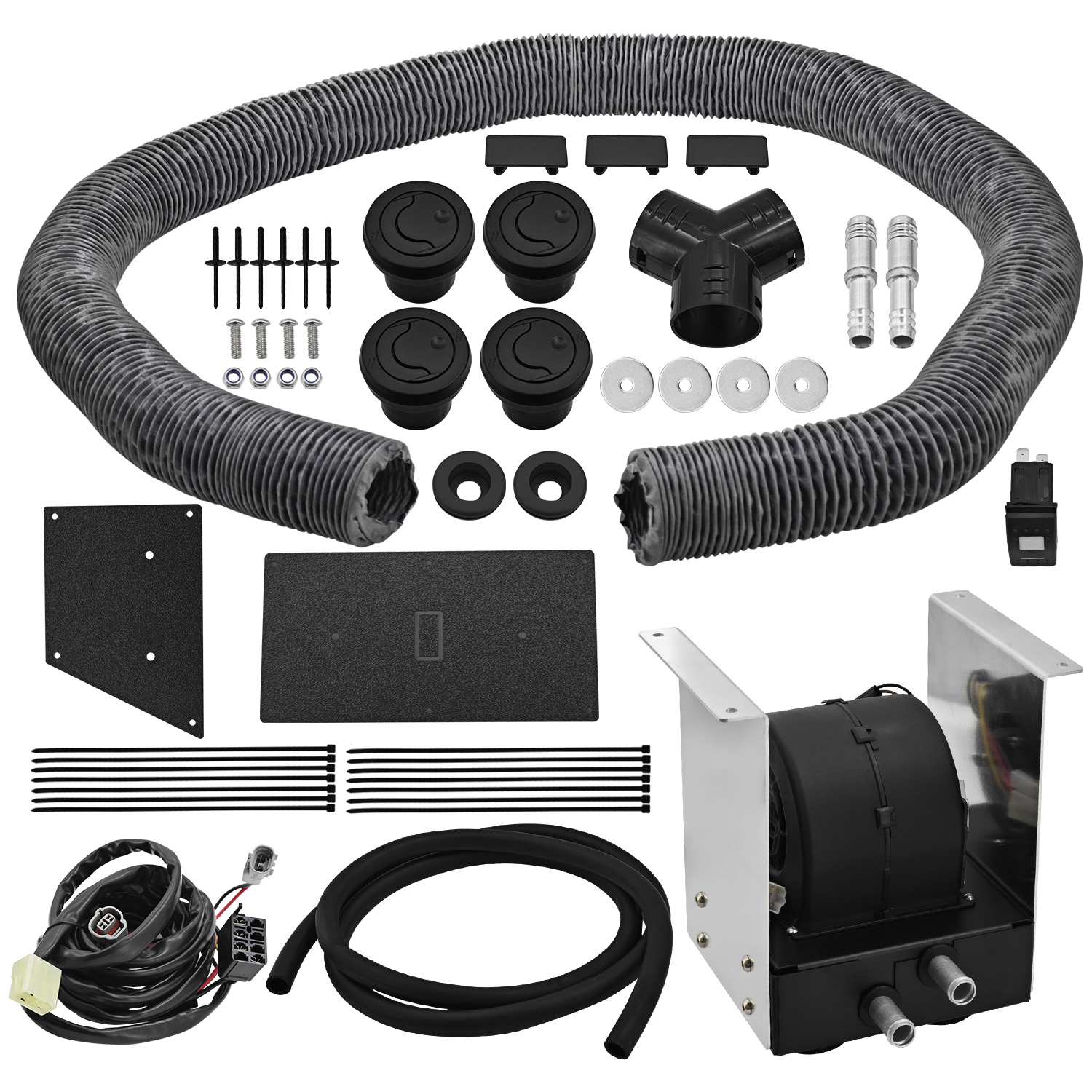 Cab Heater Kit With Defrost Fits for Honda Pioneer 1000-3/Pioneer 1000-5 2016-2025 18,000 BTU Heater
