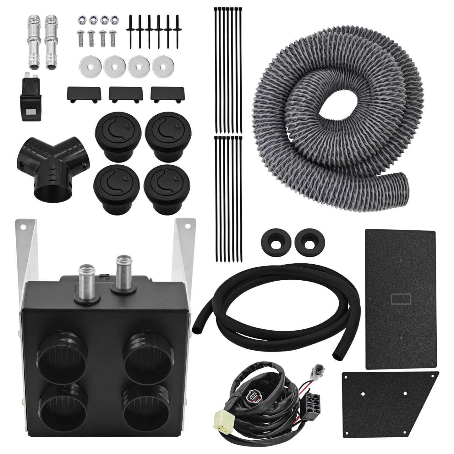 Cab Heater Kit With Defrost Fits for Honda Pioneer 1000-3/Pioneer 1000-5 2016-2025 18,000 BTU Heater