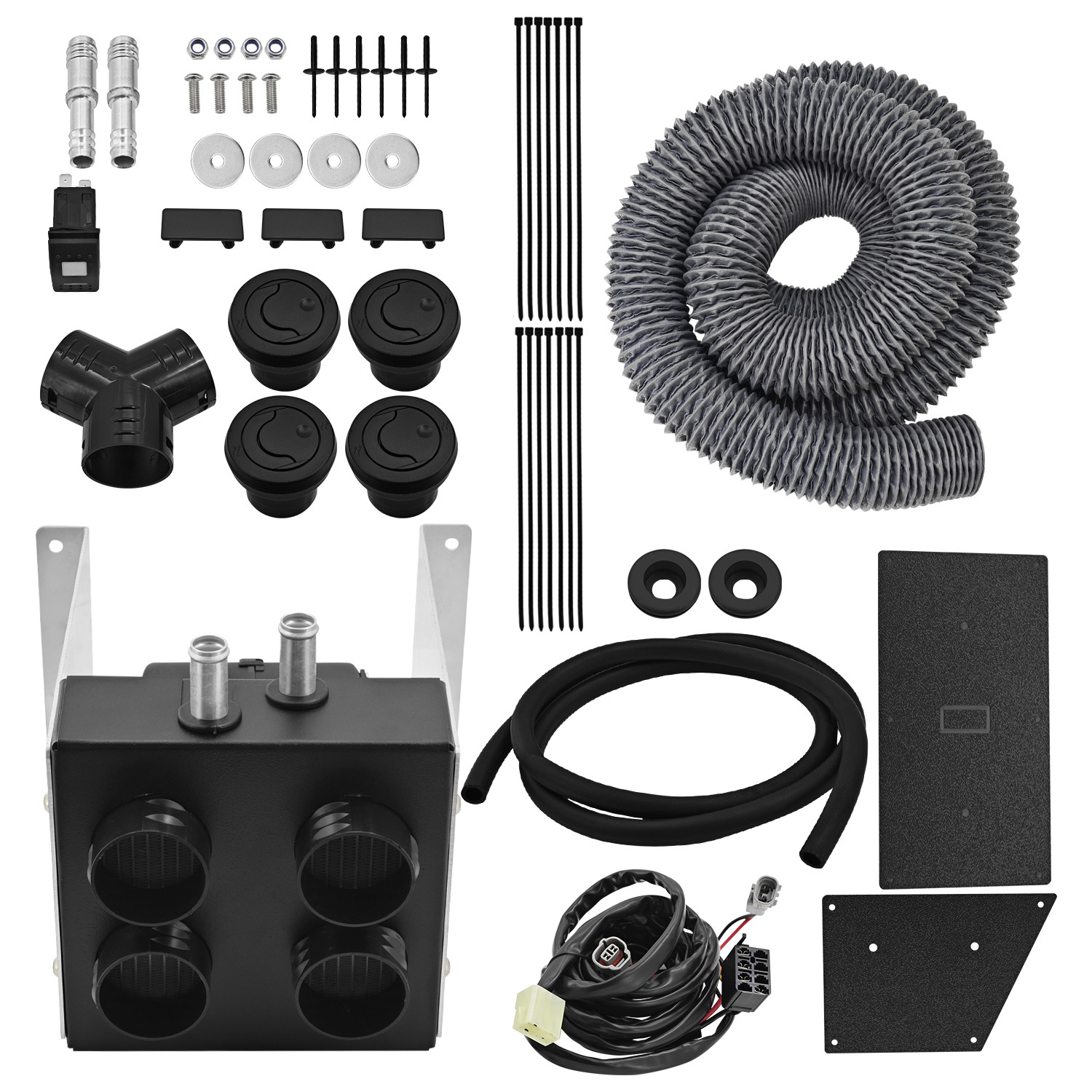 Cab Heater Kit With Defrost Fits for Honda Pioneer 1000-3/Pioneer 1000-5 2016-2025 18,000 BTU Heater