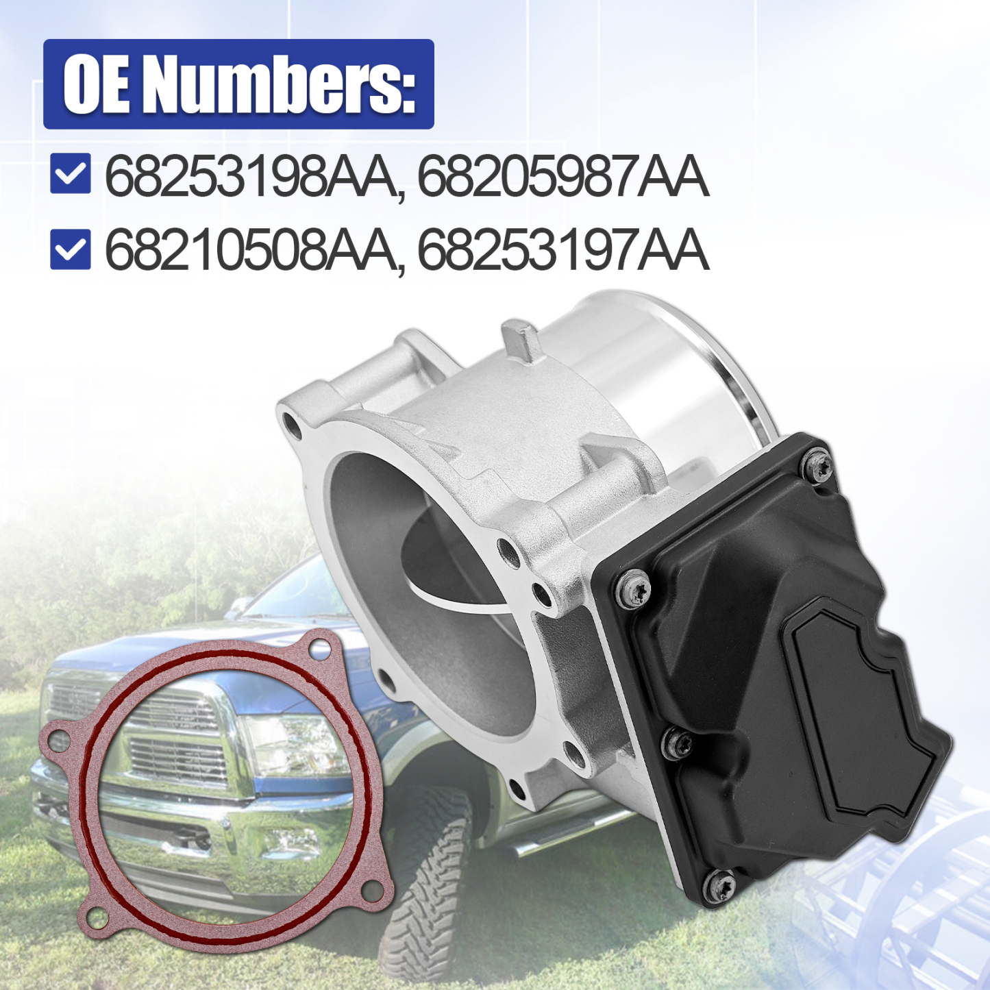 Throttle Body for Ram 2500/3500/4500/5500 6.7L 2010-2024 68253198AA