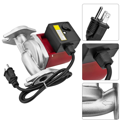 115V 1/6HP Circulator Pump Boiler Pump Used for Radiant Heating, Hydronic Heating, Fan Coil Heating, Solar System, Hot Water System Types