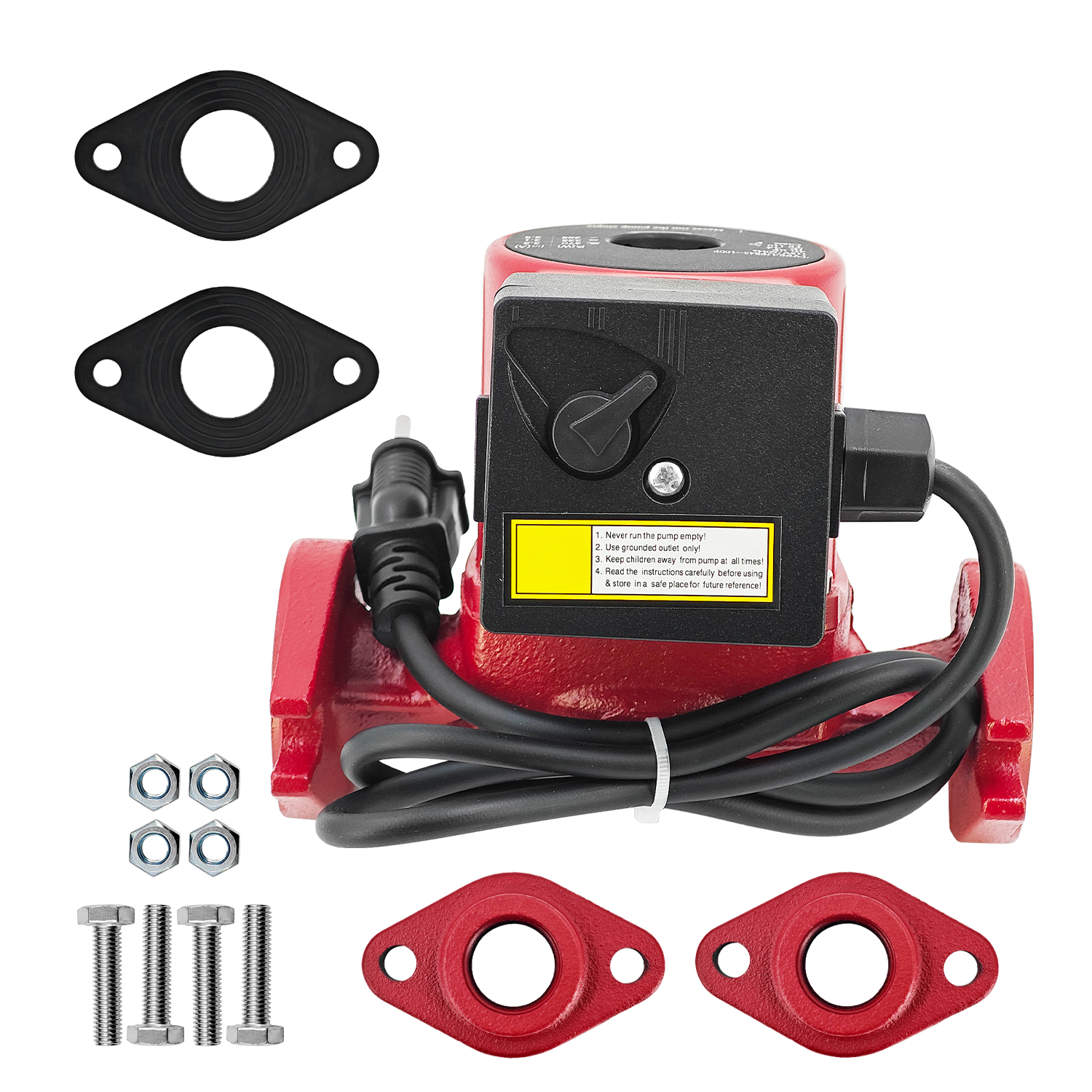 1/3 HP Water Circulator Pump Fits for Grundfos 230V 3-Speed, Hot Water Recirculating Pump for Hydronic Radiant Floor Domestic UPS43100F