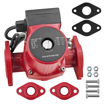 1/3 HP Water Circulator Pump Fits for Grundfos 230V 3-Speed, Hot Water Recirculating Pump for Hydronic Radiant Floor Domestic UPS43100F