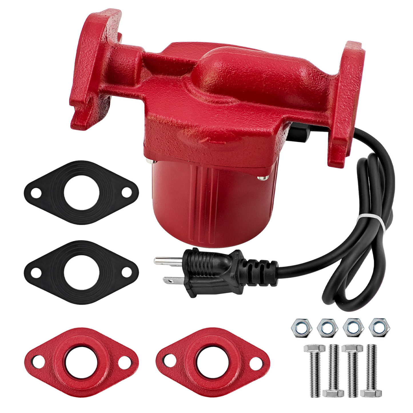 1/3 HP Water Circulator Pump Fits for Grundfos 230V 3-Speed, Hot Water Recirculating Pump for Hydronic Radiant Floor Domestic UPS43100F