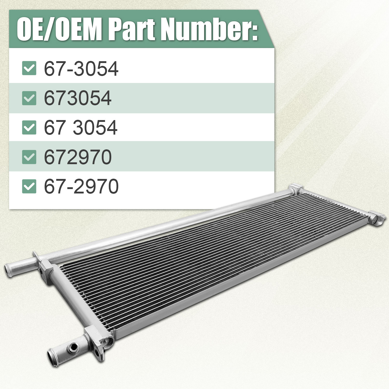 Radiator Coil Fit For Thermo King T-580R T-1080R T-1200R | For Thermo King T-880R T-600R 673054 67-3054