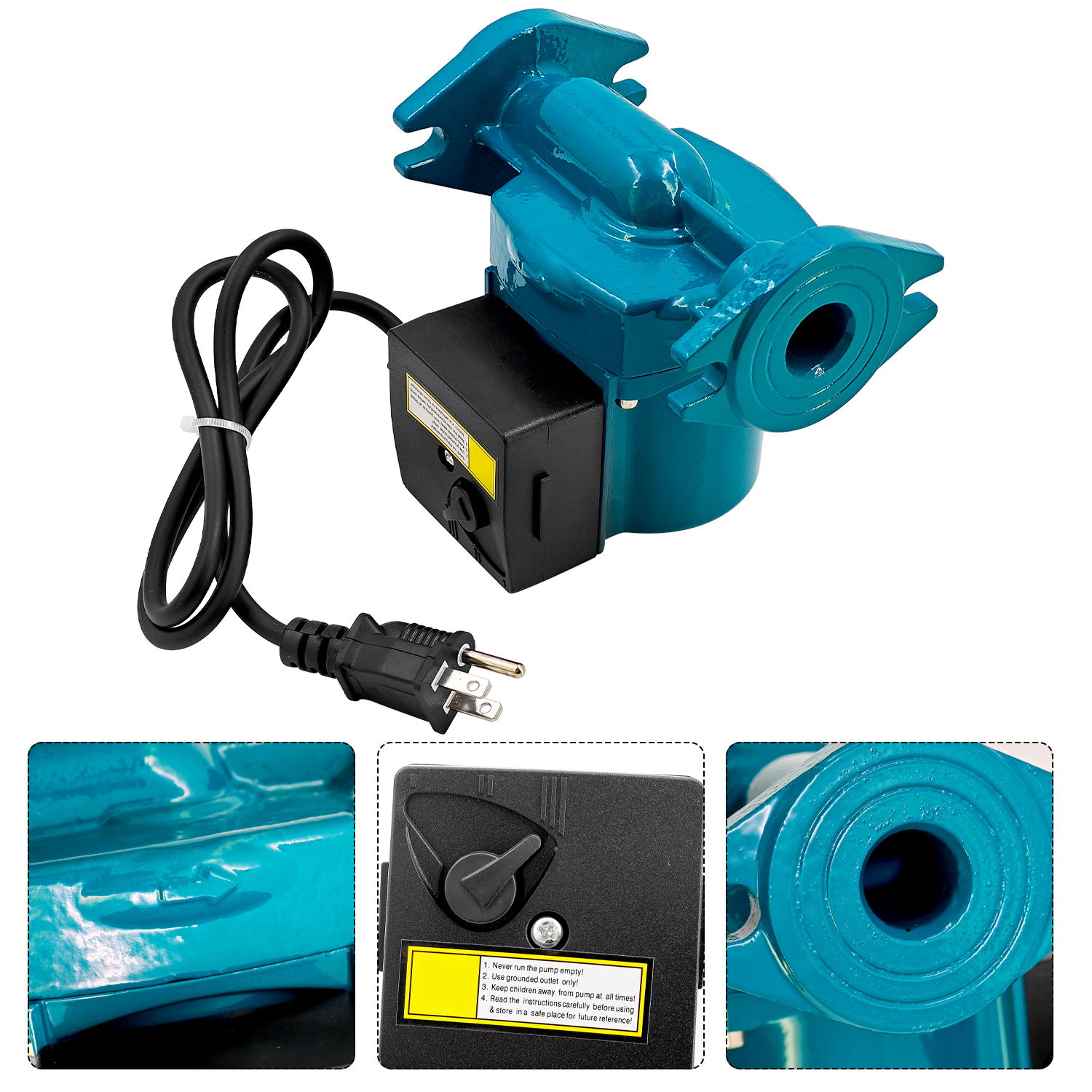0011-F4 Circulating Pump 0-31 Gpm Flow Range 1/8 hp Cast Iron Cartridge 