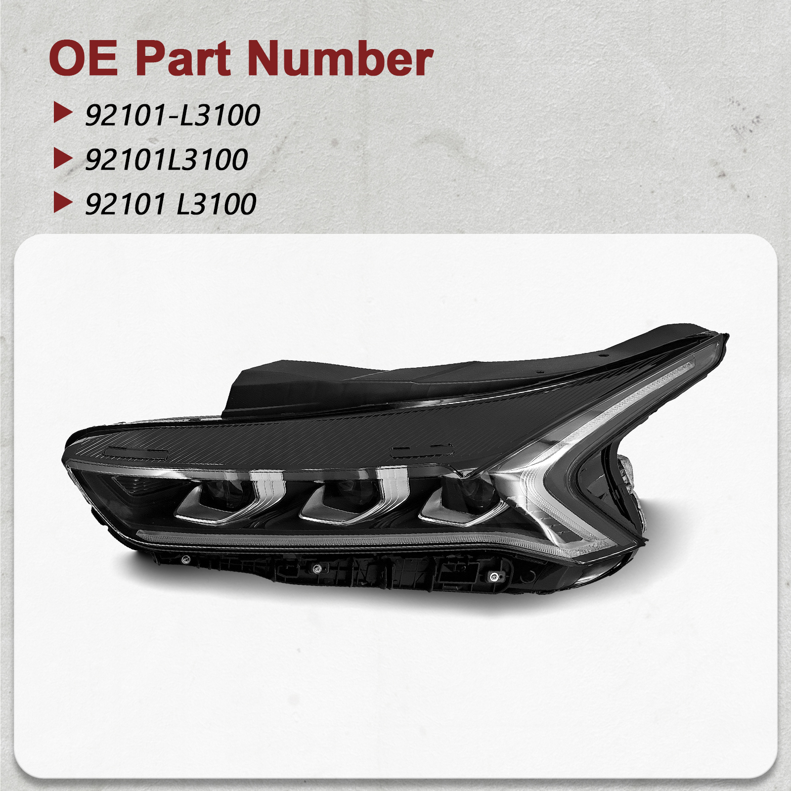 LED Headlight Left Driver Side for Kia K5 GT GT-Line 2021-2024 (NOT compatible with LX/LXS/EX)