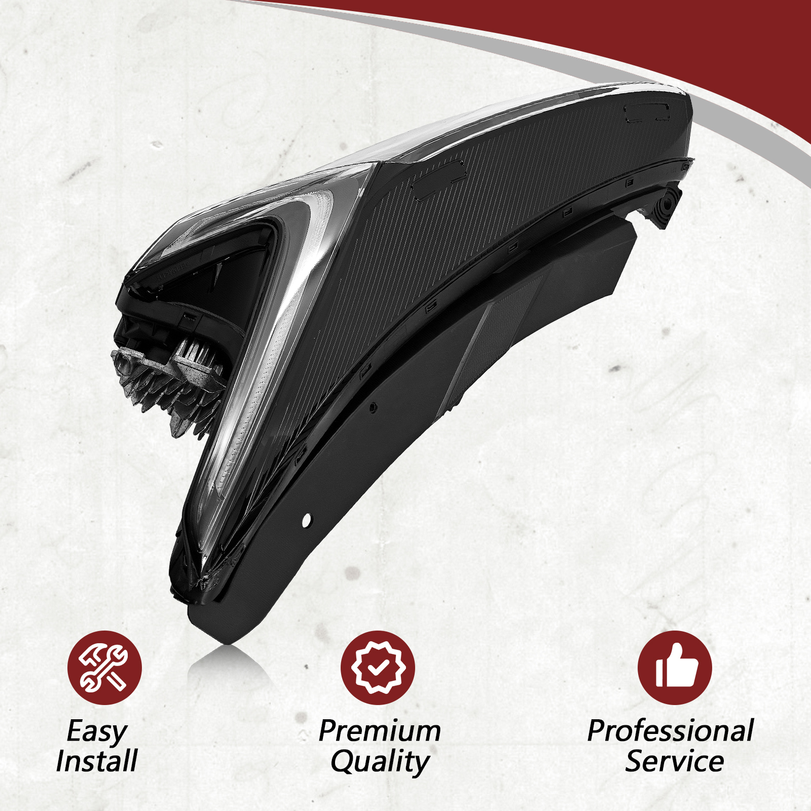 LED Headlight Left Driver Side for Kia K5 GT GT-Line 2021-2024 (NOT compatible with LX/LXS/EX)