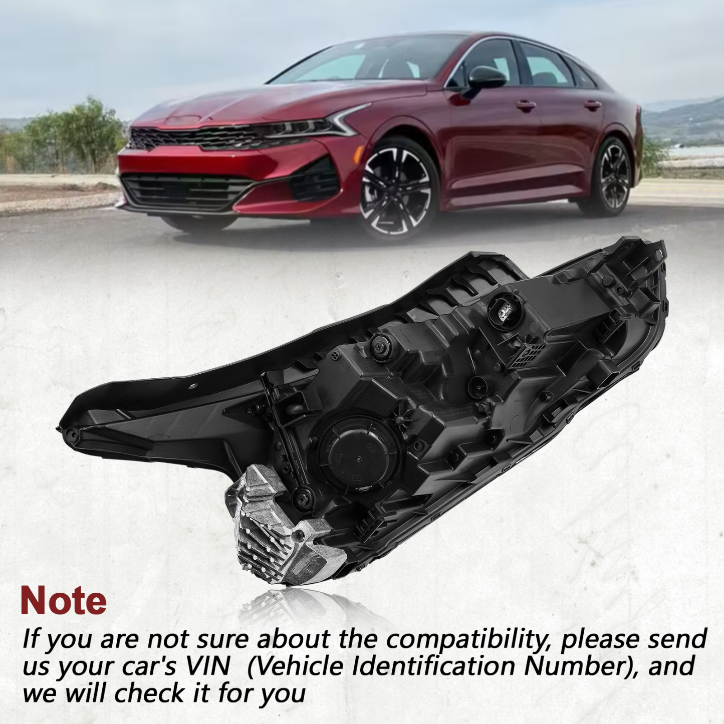 LED Headlight Left Driver Side for Kia K5 GT GT-Line 2021-2024 (NOT compatible with LX/LXS/EX)