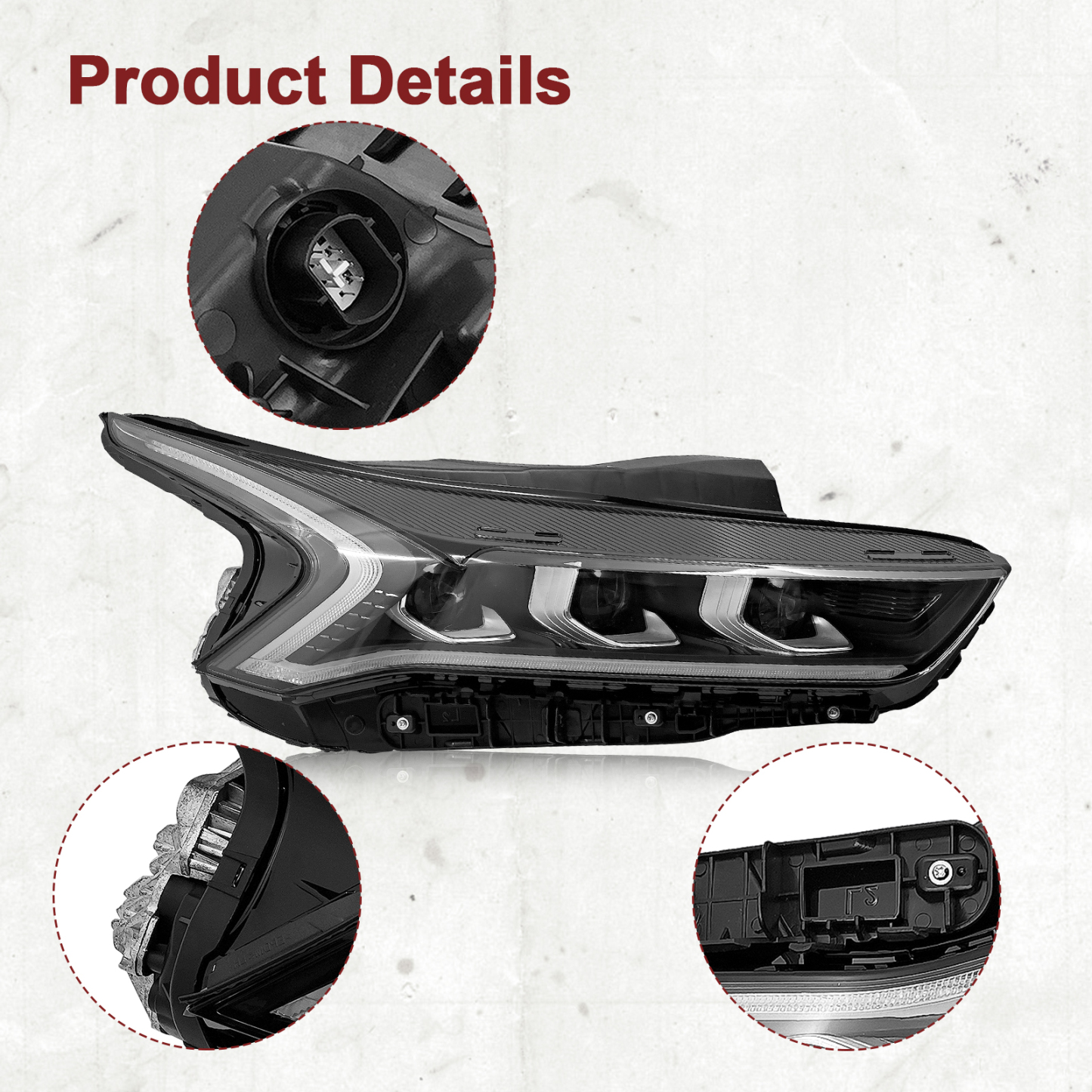 LED Headlight Right Passenger Side for Kia K5 GT GT-Line 2021-2024 (NOT compatible with LX/LXS/EX)