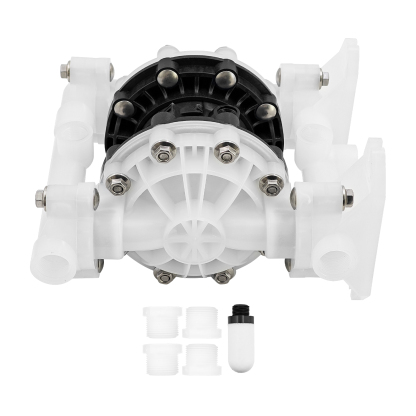 D52911 PTFE Diaphragm Pump Fits for Husky 515 PP 1/2 in NPT Standard Pump PP Center Section Seats PTFE Balls