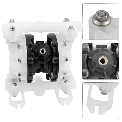 D52911 PTFE Diaphragm Pump Fits for Husky 515 PP 1/2 in NPT Standard Pump PP Center Section Seats PTFE Balls
