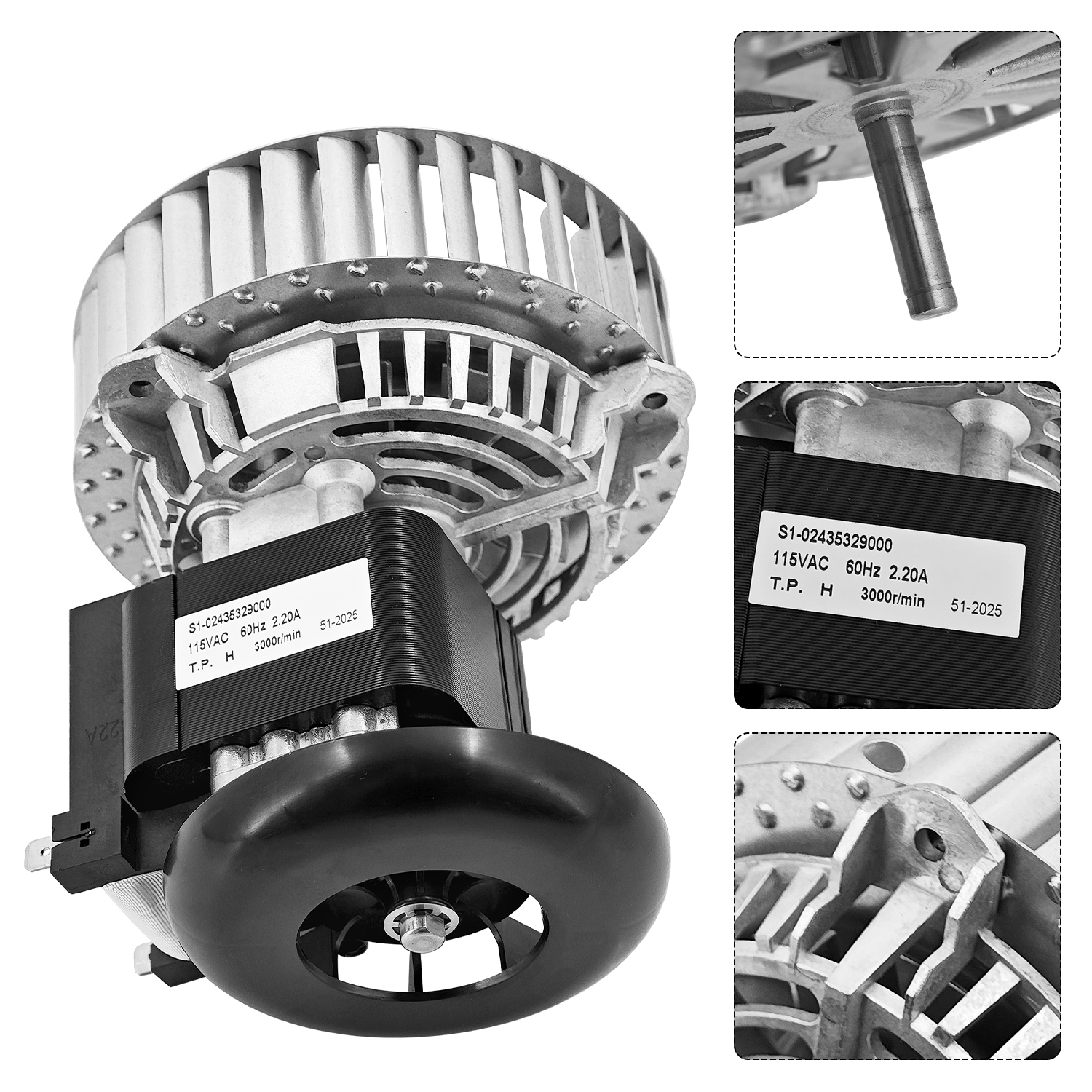 Furnace Draft Inducer Motor Fit for York Coleman S1-02432085000, S1-02431957000, 024-31957-000, 024-32085-000, Fit for Fasco 7002-2941, 7002-3285