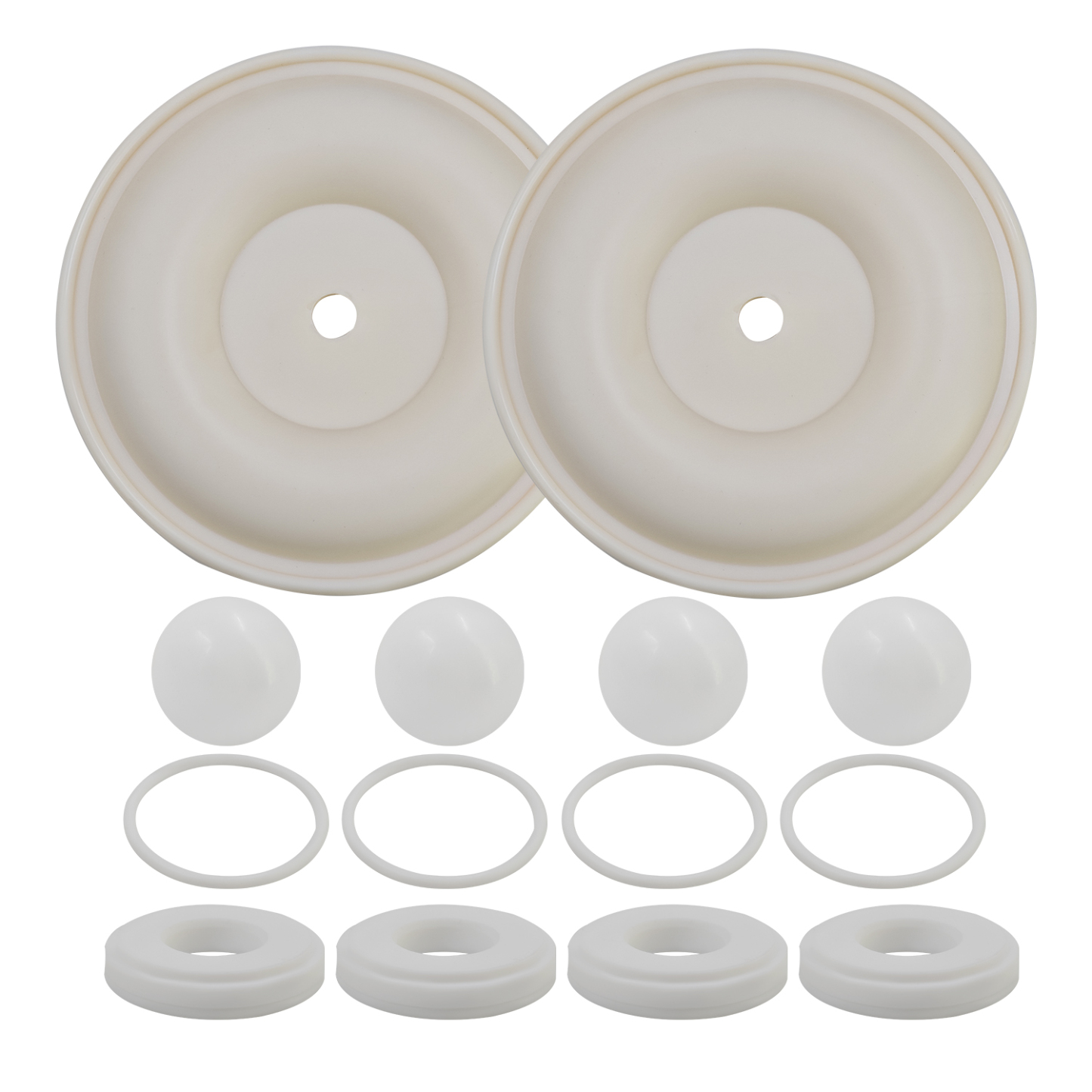 25A857 Complete Fluid Repair Kit for Graco Husky 1050 Pump, Premium Upgrade PTFE Seats with Acetal Balls and TPE Diaphragms; PT, AC, TP Compatible with Standard TP, AC, TP Kit