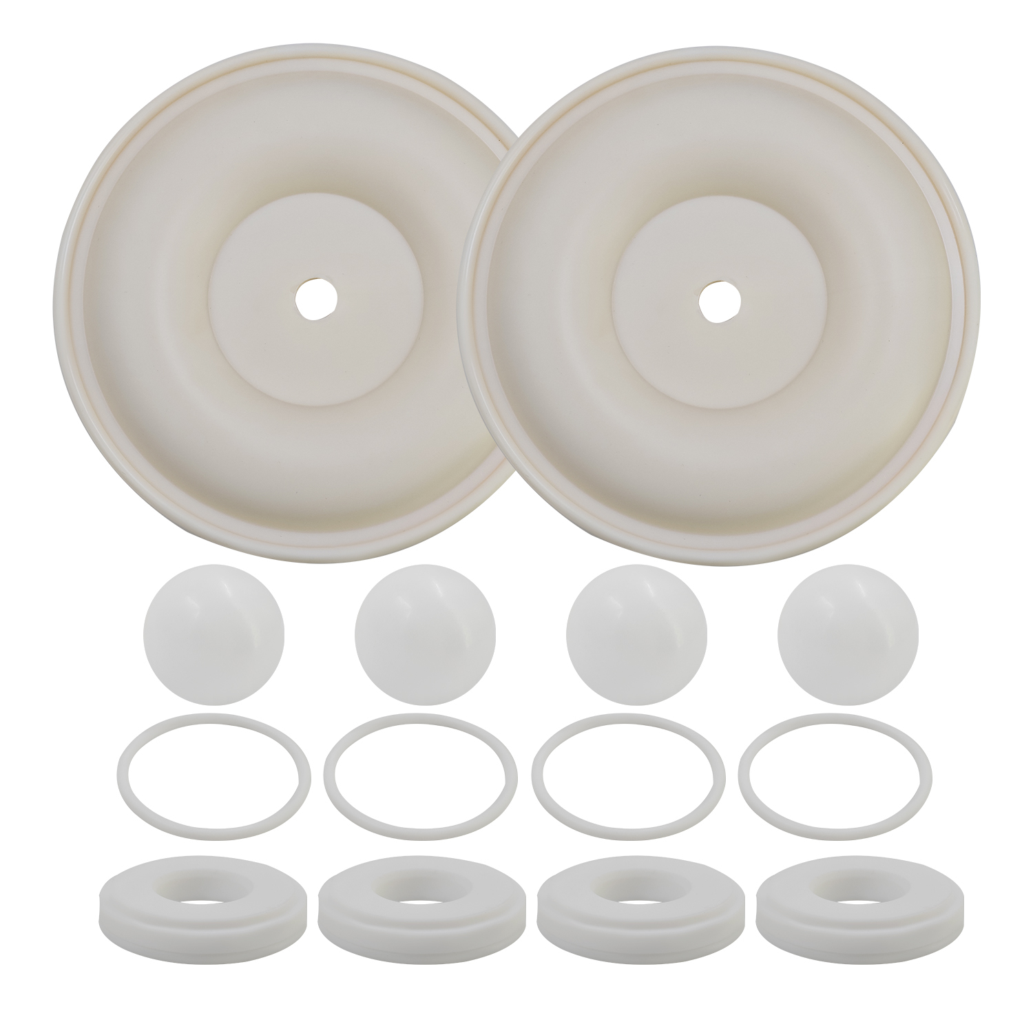 25A857 Complete Fluid Repair Kit for Graco Husky 1050 Pump, Premium Upgrade PTFE Seats with Acetal Balls and TPE Diaphragms; PT, AC, TP Compatible with Standard TP, AC, TP Kit