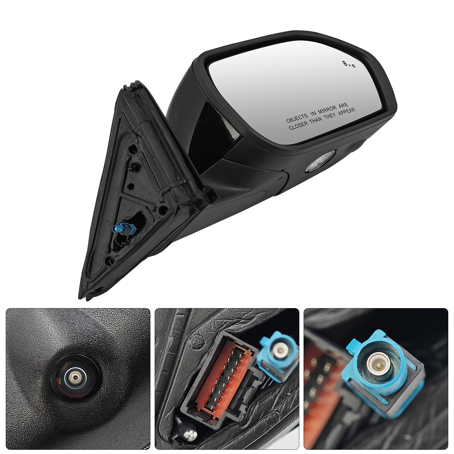 Right Passenger Side Mirror Fits for Ford Explorer 2020-2023 with Camera Support Power Folding BSM Memory Power Adjustment Heated with Turn Signal Light Puddle Light 13Pins 