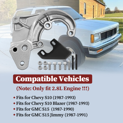Power Steering Pump Bracket Kit for Chevy S10 Blazer with GMC S15 for Chevy S10/S10 Blazer 1987-1993;for GMC S15 Jimmy 1987-1993; for GMC Sonoma 1991-1993; 2.8L V6 Engine 14092956