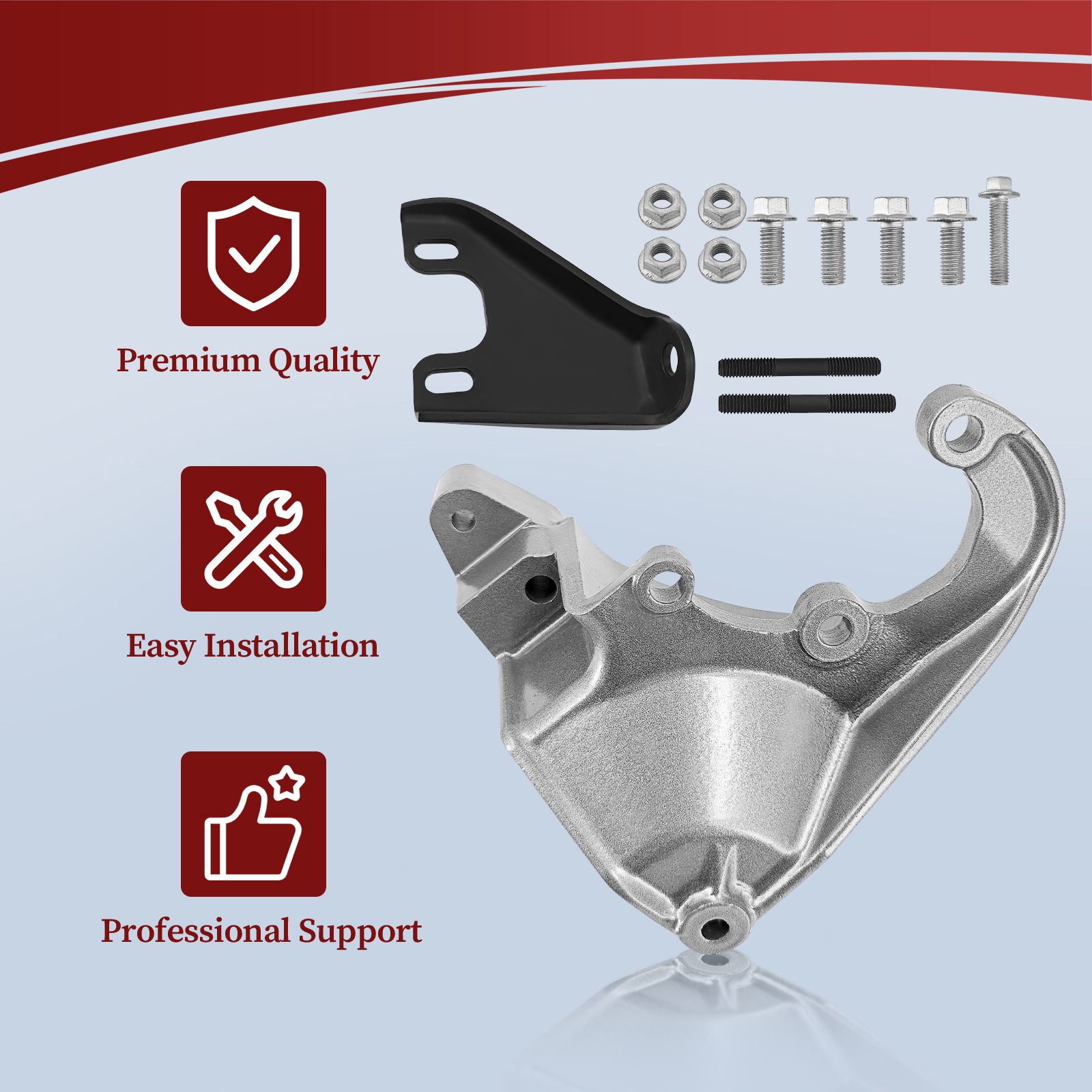 Power Steering Pump Bracket Kit for Chevy S10 Blazer with GMC S15 for Chevy S10/S10 Blazer 1987-1993;for GMC S15 Jimmy 1987-1993; for GMC Sonoma 1991-1993; 2.8L V6 Engine 14092956