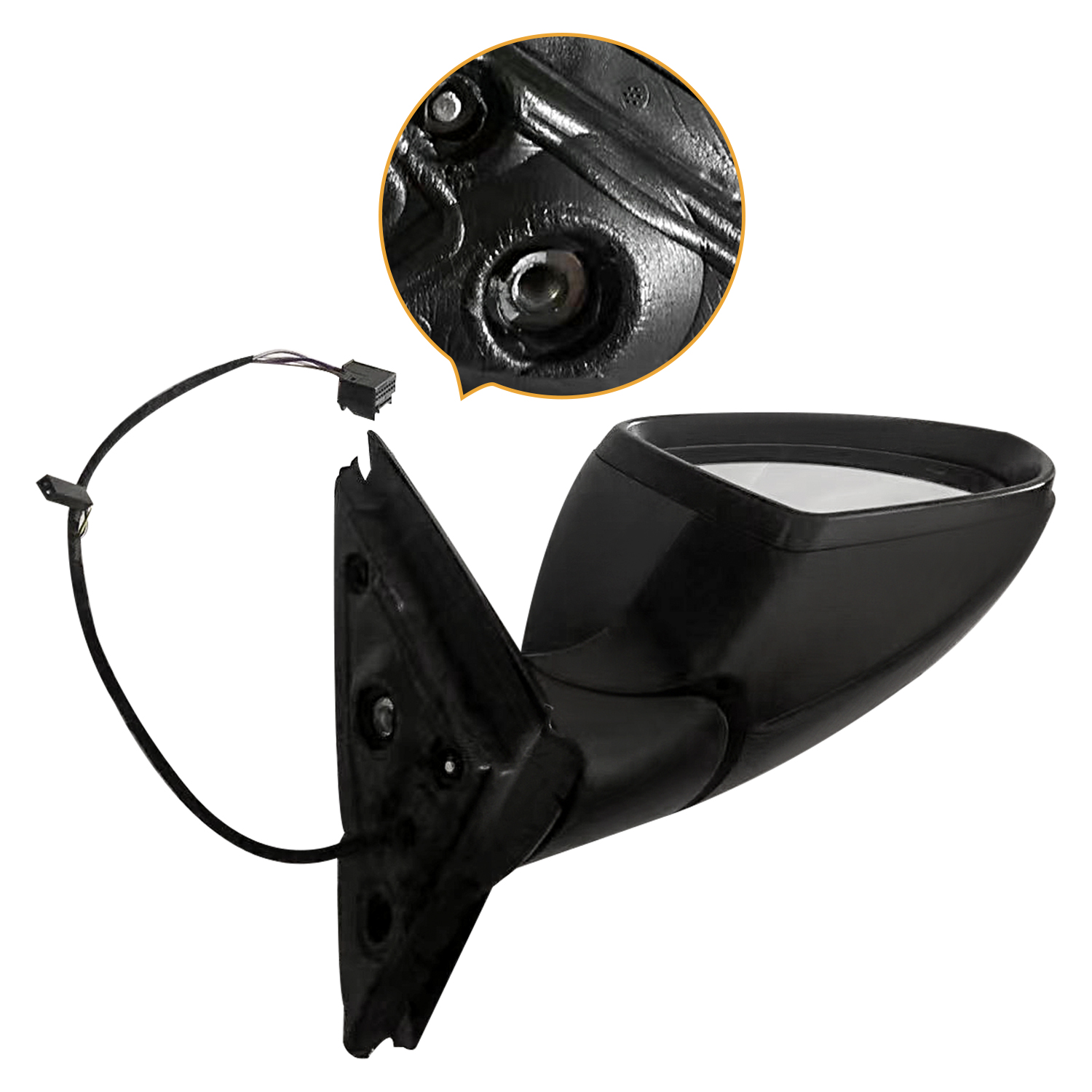 Gray Right Passenger Side Power Mirror Fits for Volkswagen Jetta 2019-2023 w/Blind Spot Detection, Power Heated