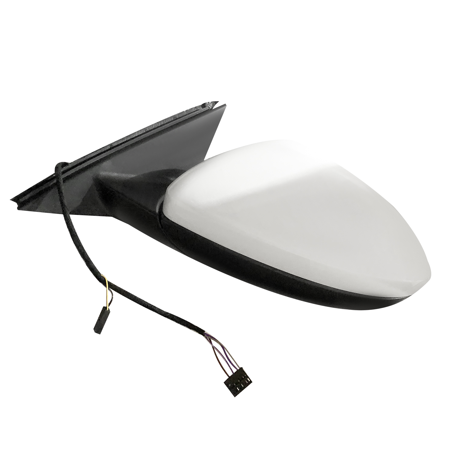 White Left Driver Side Power Mirror Fits for Volkswagen Jetta 2019-2023 w/Blind Spot Detection, Power Heated