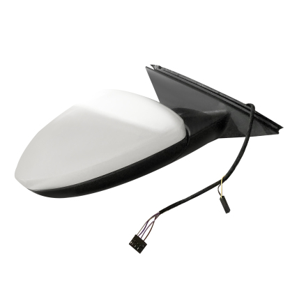 White Right Passenger Side Power Mirror Fits for Volkswagen Jetta 2019-2023 w/Blind Spot Detection, Power Heated