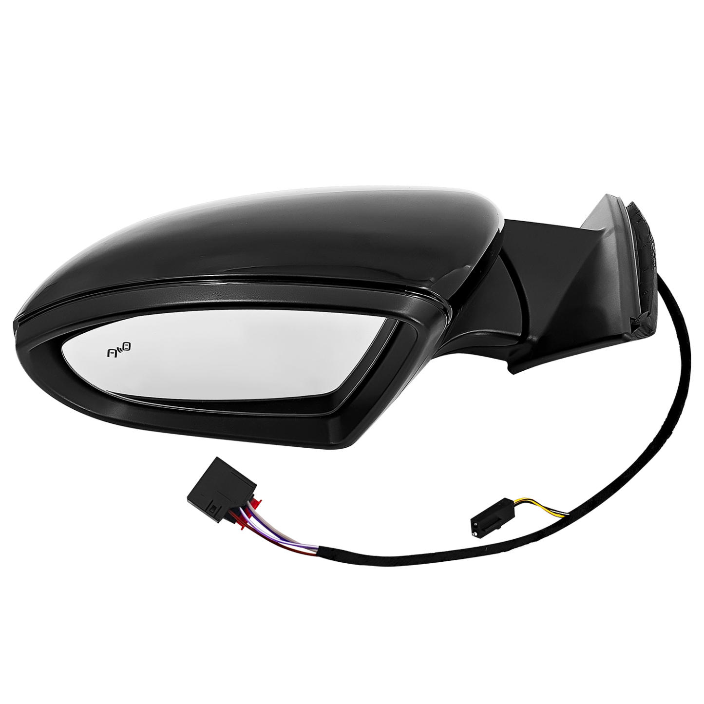  Black Left Driver Side Power Mirror Fits for Volkswagen Jetta 2019-2023 w/Blind Spot Detection, Power Heated #17A857507AK9B9