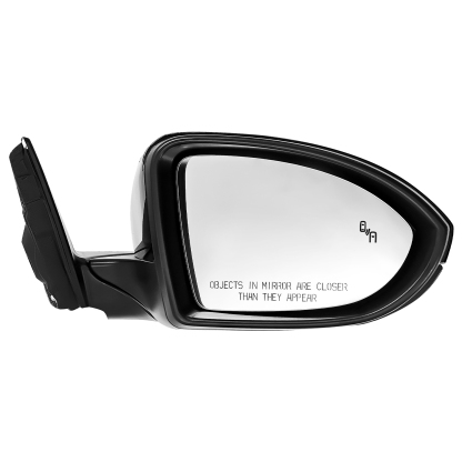 Black Right Passenger Side Power Mirror Fits for Volkswagen Jetta 2019-2023 w/Blind Spot Detection, Power Heated