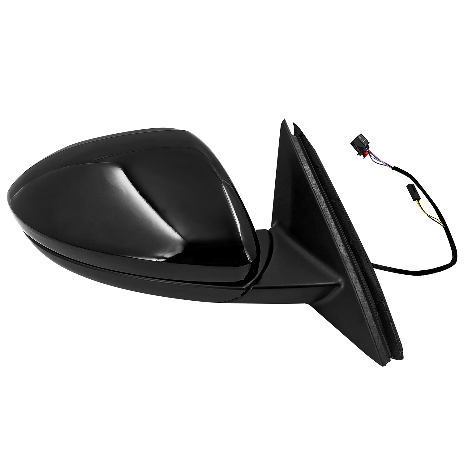 Black Right Passenger Side Power Mirror Fits for Volkswagen Jetta 2019-2023 w/Blind Spot Detection, Power Heated
