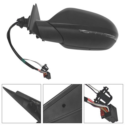 16 PINS Left Driver Side Power Mirror Fits for Audi A6 S6 2013-2018, A6/A6 Quattro 2012 With LCA, Power Folding, Glass Heated, Turn Signal Light, Memory Function