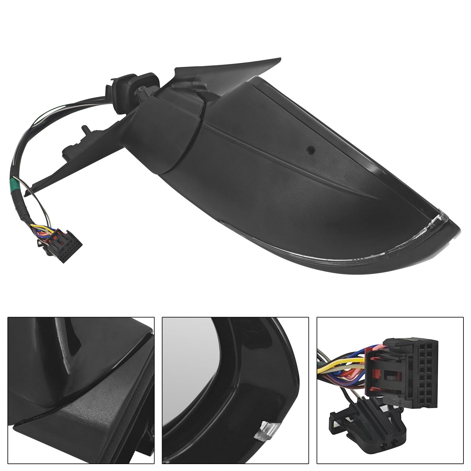16 PINS Right Passenger Side Power Mirror Fits for Audi A6 S6 2013-2018, A6/A6 Quattro 2012 With LCA, Power Folding, Glass Heated, Turn Signal Light, Memory Function