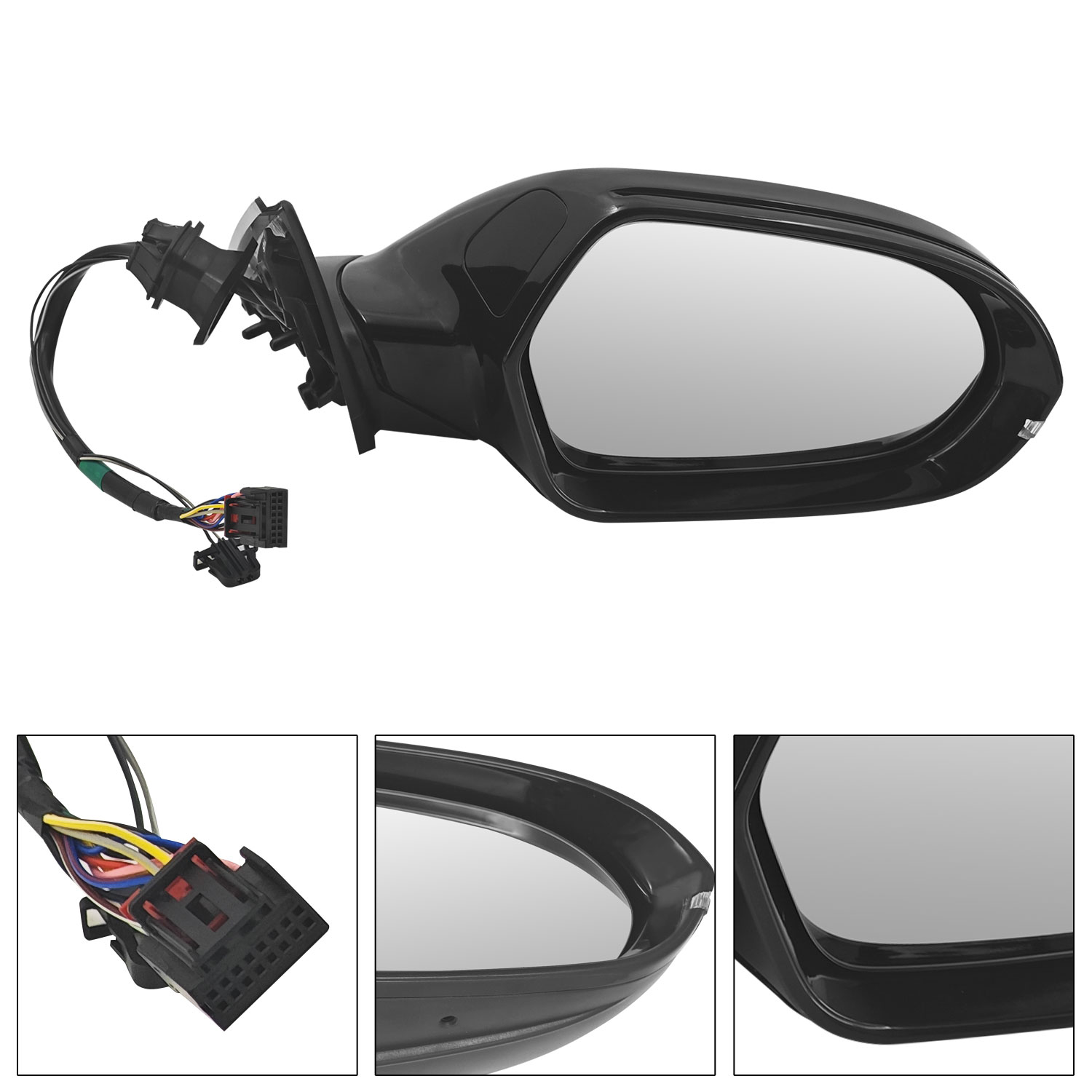 16 PINS Right Passenger Side Power Mirror Fits for Audi A6 S6 2013-2018, A6/A6 Quattro 2012 With LCA, Power Folding, Glass Heated, Turn Signal Light, Memory Function