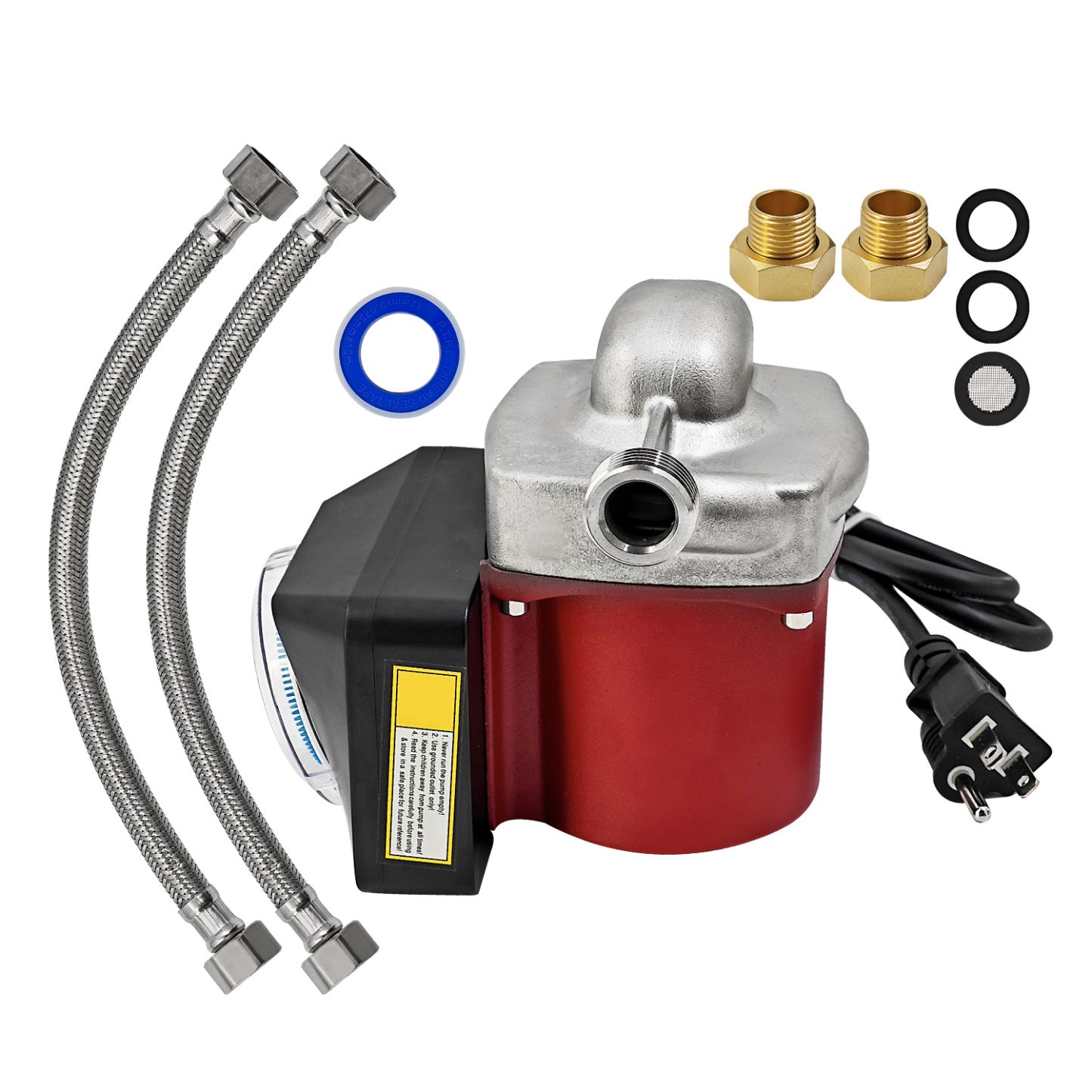 Hot Water Circulator Pump 1/2 Hp 115V 3 Speed Stainless Steel for Grundfos UP15-29SUC/TLC for House Heating System, Boiler, Solar Heater & Hydronic Radiant Heating #59896777 